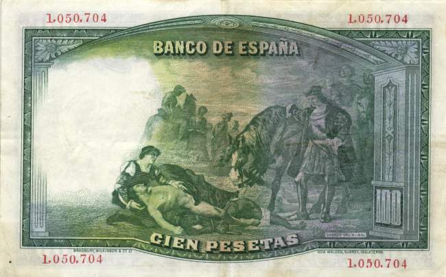 100 Pesetas 25.4.1931